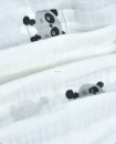 Organic Cotton Panda Muslin Swaddle Blankets soft Hypoallergenic Perfect for Sensitive Skin